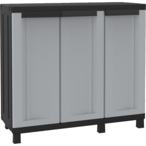 Armadietto da esterno a 3 ante in polipropilene Terry Store Age - 1 ripiano portata 20 kg - 102x39x91,5 cm-0