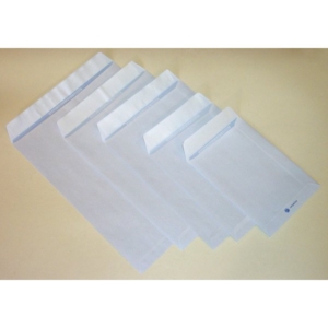 Buste a sacco con strip Pigna - Bianco - 16x23 cm - 80 g/m² - strip - 0654555 (conf.20)-0