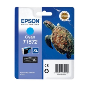 Cartuccia Epson T1572 originale Ink-jet alta capacità ink pigmentato blister RS TARTARUGA - XL - C13T15724010 - Ciano-0