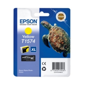 Cartuccia Epson T1574 originale Ink-jet alta capacità ink pigmentato blister RS TARTARUGA - XL - C13T15744010 - Giallo -0