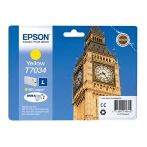 Originale Epson C13T70344010 Cartuccia Ink-jet standard blister RS DURABRITE ULTRa L - T7034 Giallo -0