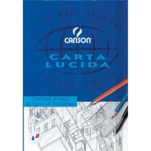 Blocco disegno carta lucida Canson - 23x33 - 80/85 g/m² - 10 fogli-0