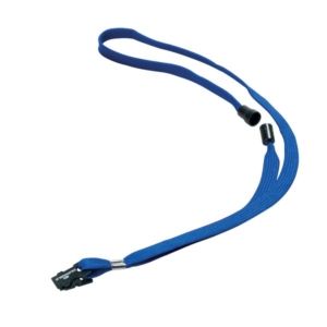 Cordoncino per portanome con di asola di aggancio Durable - tessuto - Blu - 44 cm (conf.10)-0