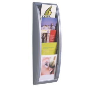 Modulo a 5 tasche - A5 Paperflow - 22,8x9,5x65 cm - alluminio - 4063.35-0