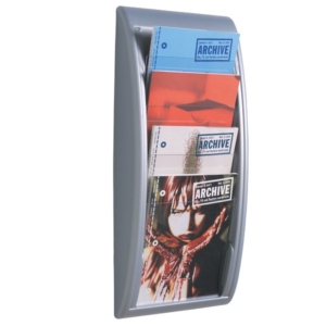 Modulo a 4 tasche - A4 Paperflow - 29x9,5x65 cm - alluminio - 4061.35-0