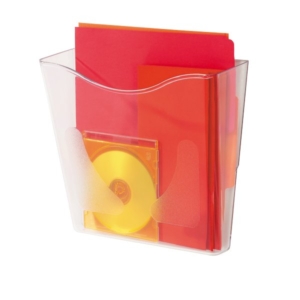 Vaschetta portadocumenti da parete Deflecto Trasparente - A4 verticale - 26,5x10x26 cm - CP078YTCRY-0
