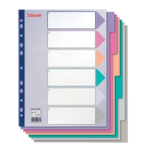 Intercalari PPL Multicolor translucent Esselte - 6 tasti-0
