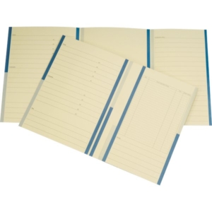 Cartelline cartoncino - 4company - Pratica avvocati - Arachide - 34,5x24,5 cm - 285 g/m² - dorso 3 cm - Blu/nero (conf.20)-0