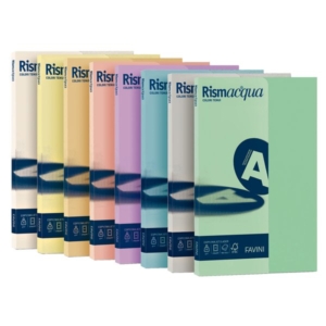 Risma cartoncini colorati - rismette Favini - tenui - A4 - 200 g/m² - Verde chiaro (risma50)-0