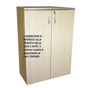 conf.2 ante basse per mobile Alessandria Unisit color Acero - 45x1,8x125 cm-0