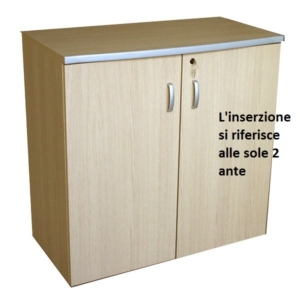 conf.2 ante basse per mobile Alessandria Unisit color Acero - 45x1,8x85 cm-0