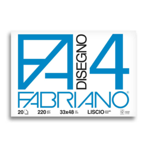 Album disegno Fabriano F4 - Liscio - 33x48 cm - 220 g/m² - 20 fogli-0