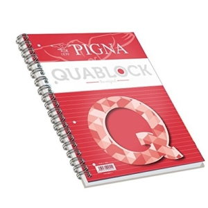 Blocco QUABLOCK con spirale wire-o Pigna - A4 - 1R - 120 fogli-0