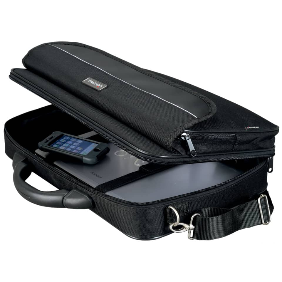 Borsa porta computer Elite Lightpak Nera - 37,5x30,5x10 cm-110604 - Loveoffice