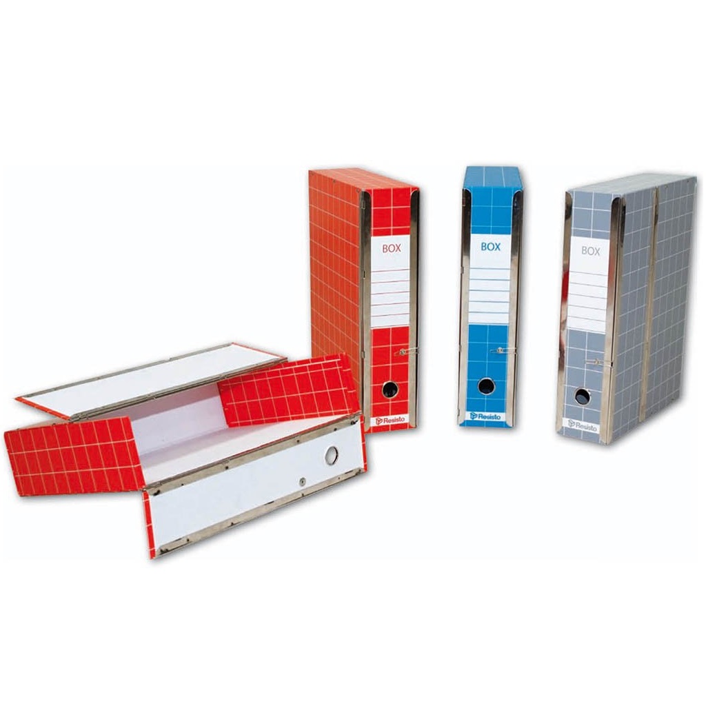 Scatola con cerniera Box 1 Resisto - 28x35x8,5 cm - 9 cm - Rosso-0 - Loveoffice