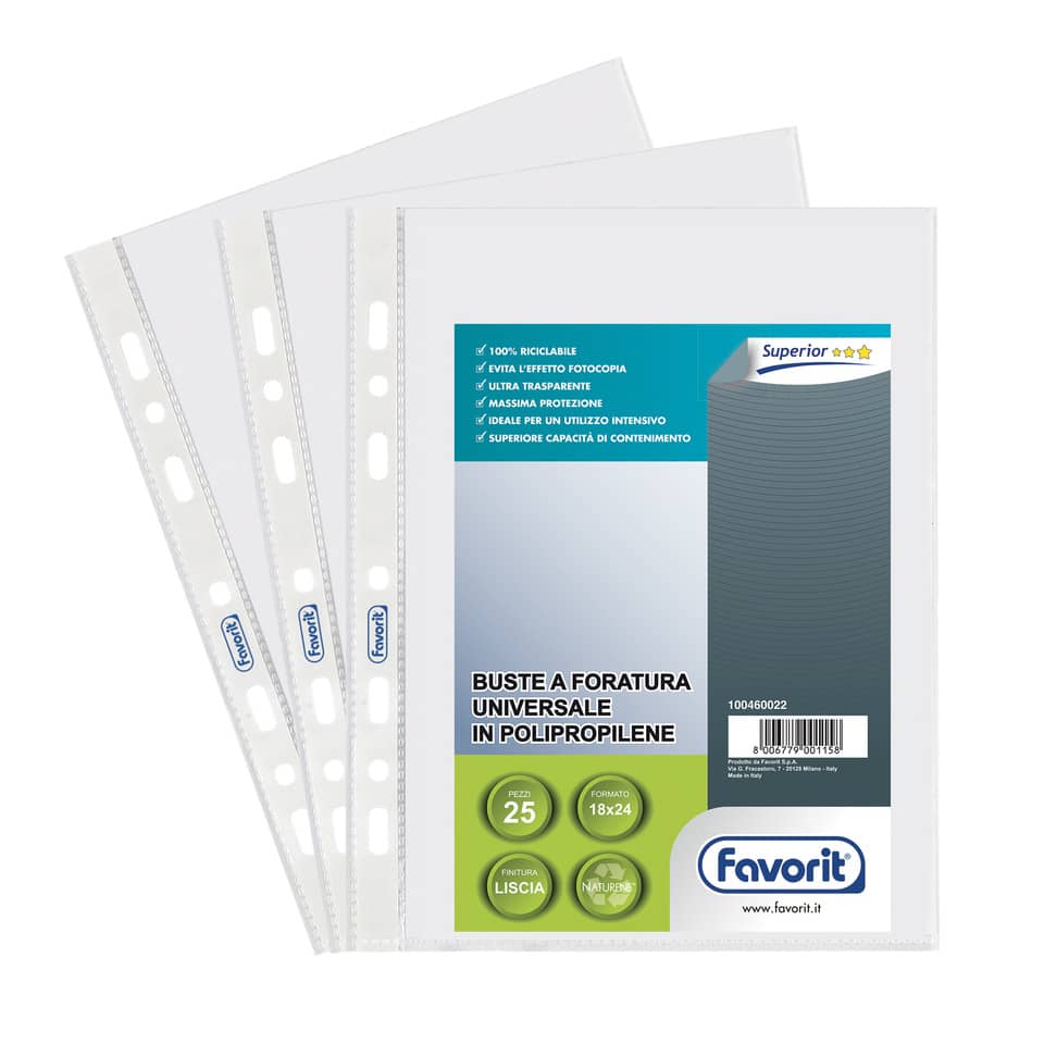 Buste a foratura universale Favorit A5 - Special - Superior liscia - 18x24 cm (conf.25)-0 - Loveoffice