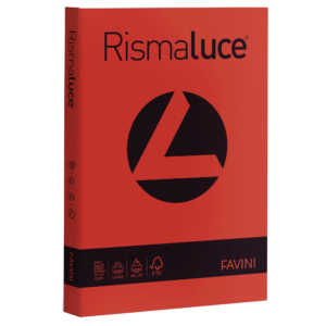 Cartoncini colorati Rismaluce Favini A4 - 140 g/m² - Rosso scarlatto (200 fogli)-0