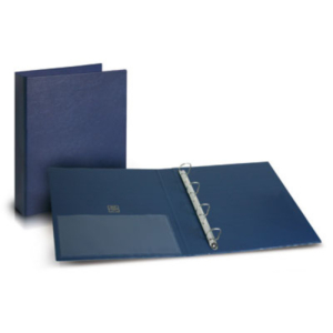 Raccoglitore ad anelli A3 orizzontale Sei Rota - Sanremo 2000 - 4 anelli a D - Dorso 4,5 - 42x30 cm - Blu-0