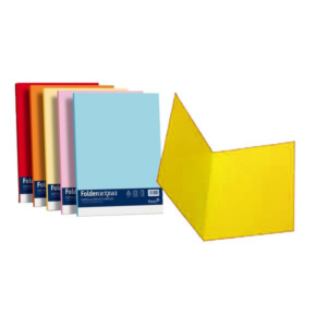Cartelline cartoncino - Luce&Acqua Favini - Senza lembi - 25x34 cm - Giallo sole (conf.50)-0