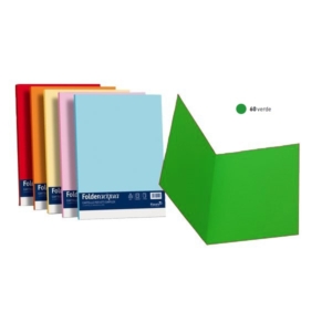 Cartelline cartoncino - Luce&Acqua Favini - Senza lembi - 25x34 cm - Verde (conf.50)-0