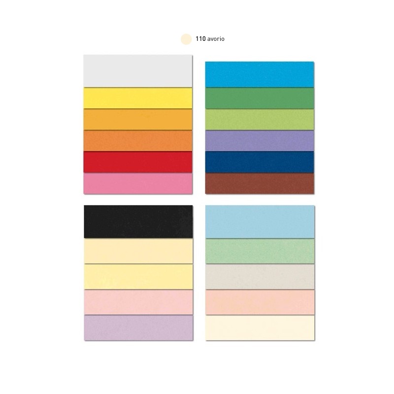 Cartoncini Bristol AvorioFavini - Lisci - 200 g/m² - 70x100 cm (Conf.10)-79359 - Loveoffice