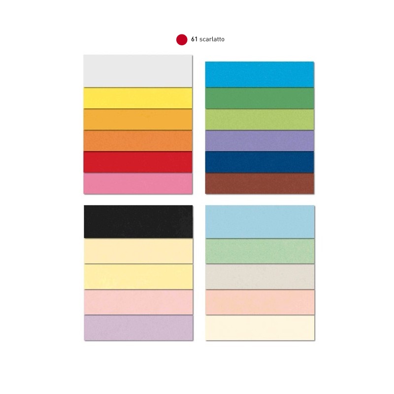 Cartoncini Bristol 200 Lisci Favini - 70x100 cm - Rosso scarlatto (Conf.10)-79348 - Loveoffice