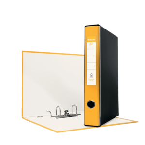 registratore a leva giallo
