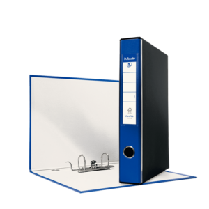 registratore a leva blu dorso 5 cm