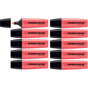 Evidenziatori Stabilo Boss Original - Rosso - 2-5 mm (conf.10)-0