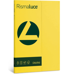 Risma cartoncini colorati - Rismaluce Favini Small - tinte forti - A4 - 200 g/m² - Giallo sole (50 fogli)-0