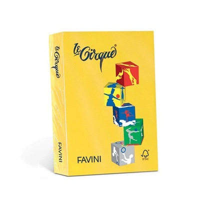 Risma carta colorata Le Cirque Favini - A4 - 80 g/m² - Giallo zolfo (risma da 500 fogli)-0 - Loveoffice