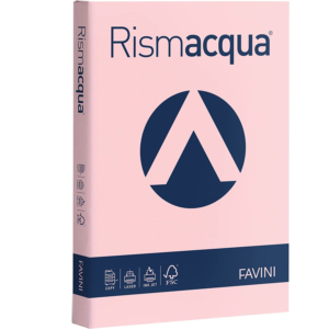 Cartoncini colorati Rismacqua Favini A4 - 140 g/m² - Rosa (200 fogli)-0