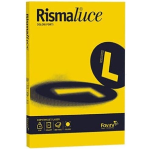 Cartoncini colorati Rismaluce Favini A3 - 140 g/m² - tinte forti - Giallo sole - 29,7x42 cm (200 fogli)-0