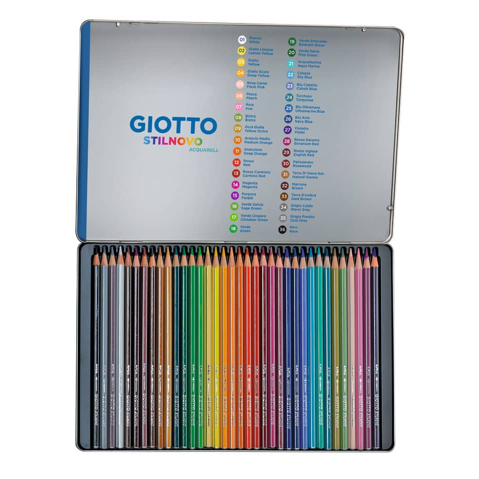 GIOTTO Stilnovo Matite acquerellabili Acquarell - 3,3 mm - da 3 anni in poi (conf.36)-110530 - Loveoffice