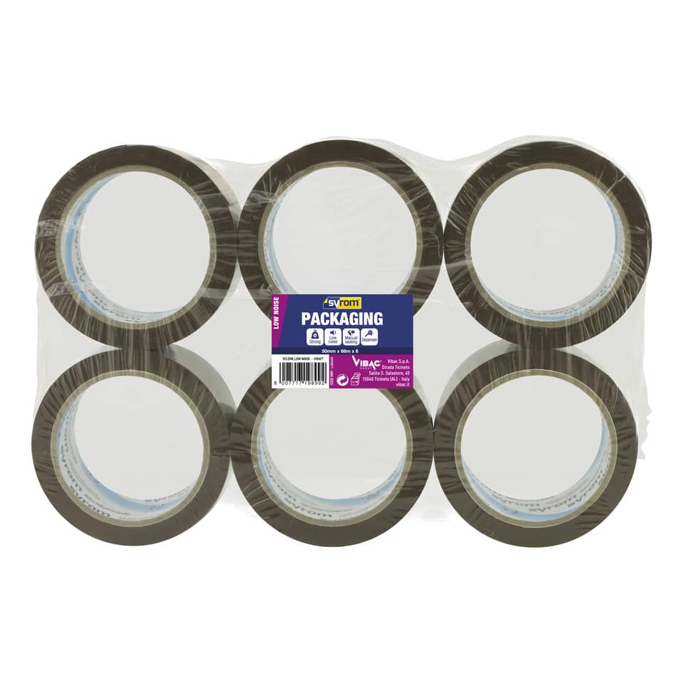 Nastro da imballo Avana - PPL 45µm - Syrom svolgimento rumoroso - 50 mm x 66 m (conf.6)-0 - Loveoffice