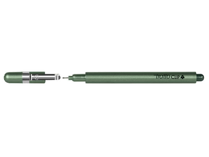 Penne a punta sintetica Tratto Clip 0,8 mm Verde (conf.12)-92987 - Loveoffice