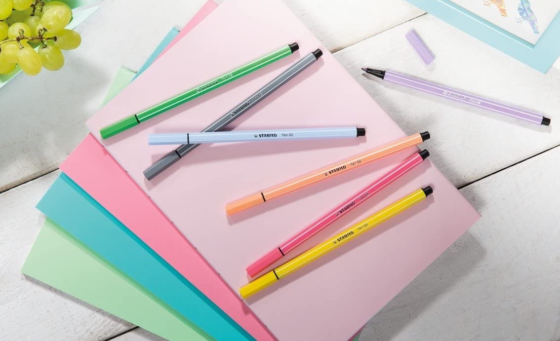 Pennarellini colorati Stabilo Pen 68 in Scatola metallo 2 ripiani - Assortito - 1 mm - da 7 anni (conf.50)-102748 - Loveoffice