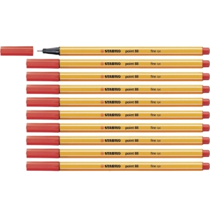 Stabilo fineliner Point 88 Rossi - 0,4 mm (conf.10)-0