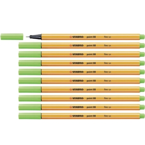 Fineliner Point 88 Stabilo - Verde foglia - 0,4 mm (conf.10)-0