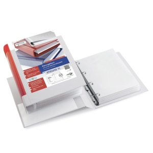 Raccoglitore ad anelli personalizzabile A4 - Sei Rota Stelvio TI - Dorso 10,5 cm - anelli Q - 22x30 cm - Bianco -0