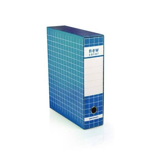 Registratore New Color Brefiocart - protocollo - Dorso 8 cm - 35x28,5 cm - Blu-0 - Loveoffice
