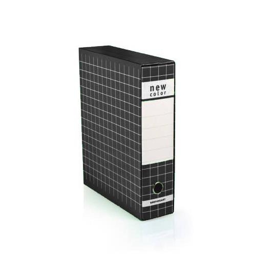 Registratore New Color Brefiocart - protocollo - Dorso 8 cm - 35x28,5 cm - Nero-0 - Loveoffice