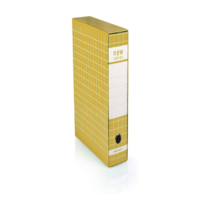 Registratore New Color Brefiocart - Protocollo - Dorso 5 cm - 35x28,5 cm - Giallo -0