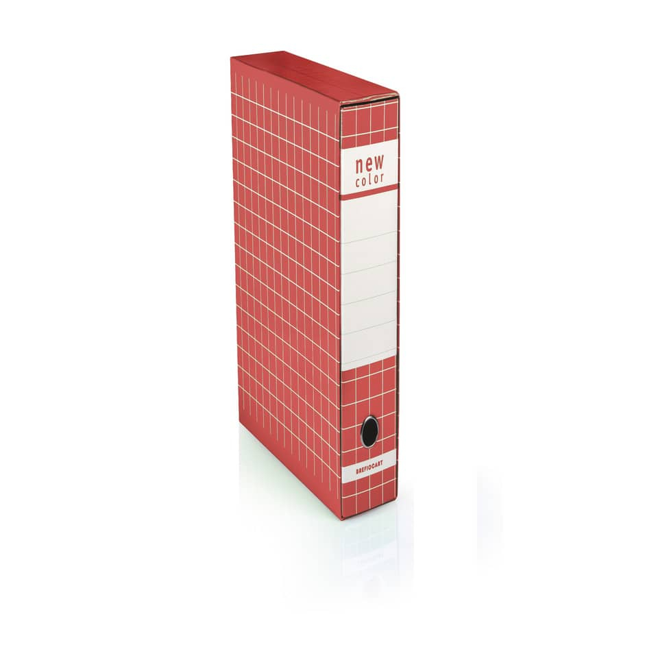 Registratore New Color Brefiocart - Protocollo - Dorso 5 cm - 35x28,5 cm - Rosso-0 - Loveoffice