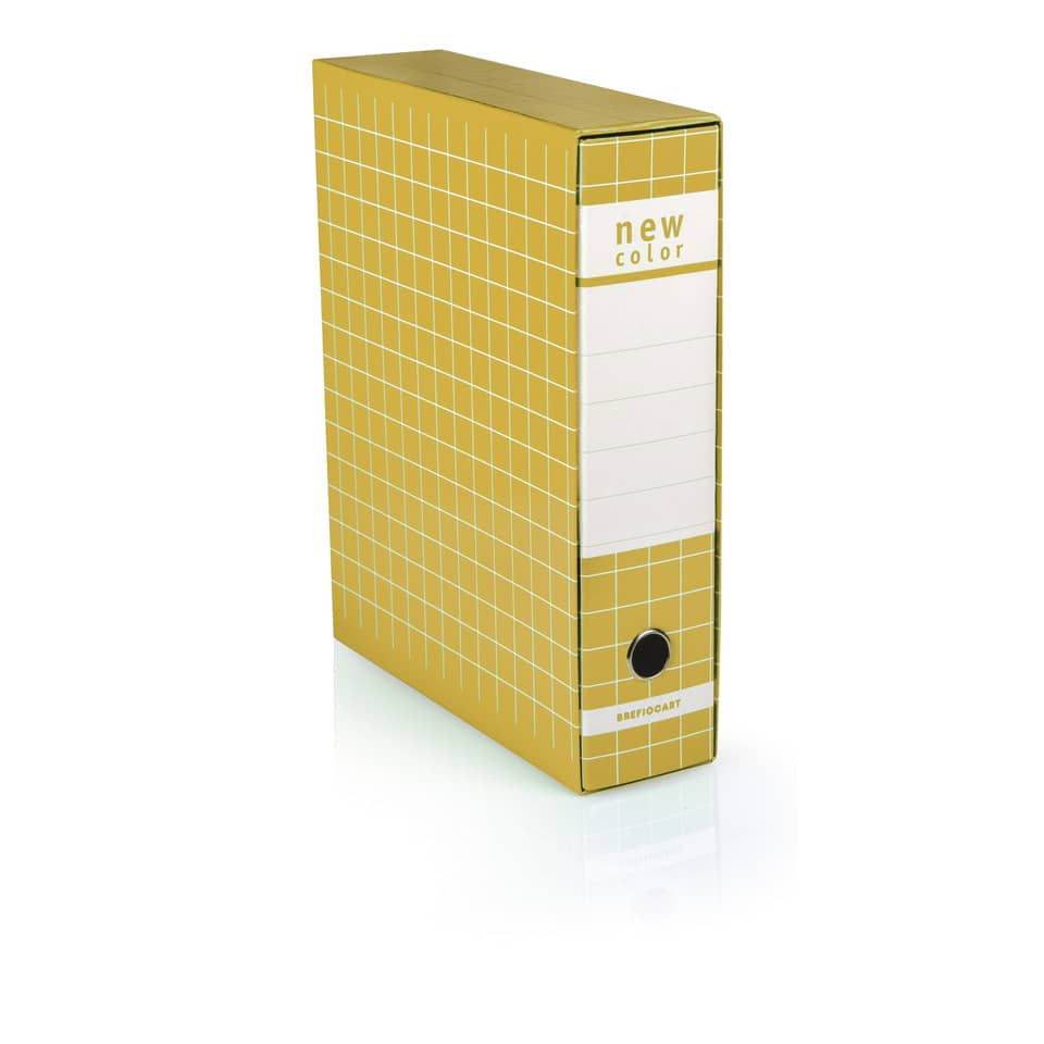 Registratore New Color Brefiocart - protocollo - Dorso 8 cm - 35x28,5 cm - Giallo -0 - Loveoffice