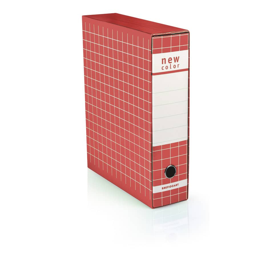 Registratore New Color Brefiocart - Protocollo - Dorso 8 cm - 35x28,5 cm - Rosso-0 - Loveoffice