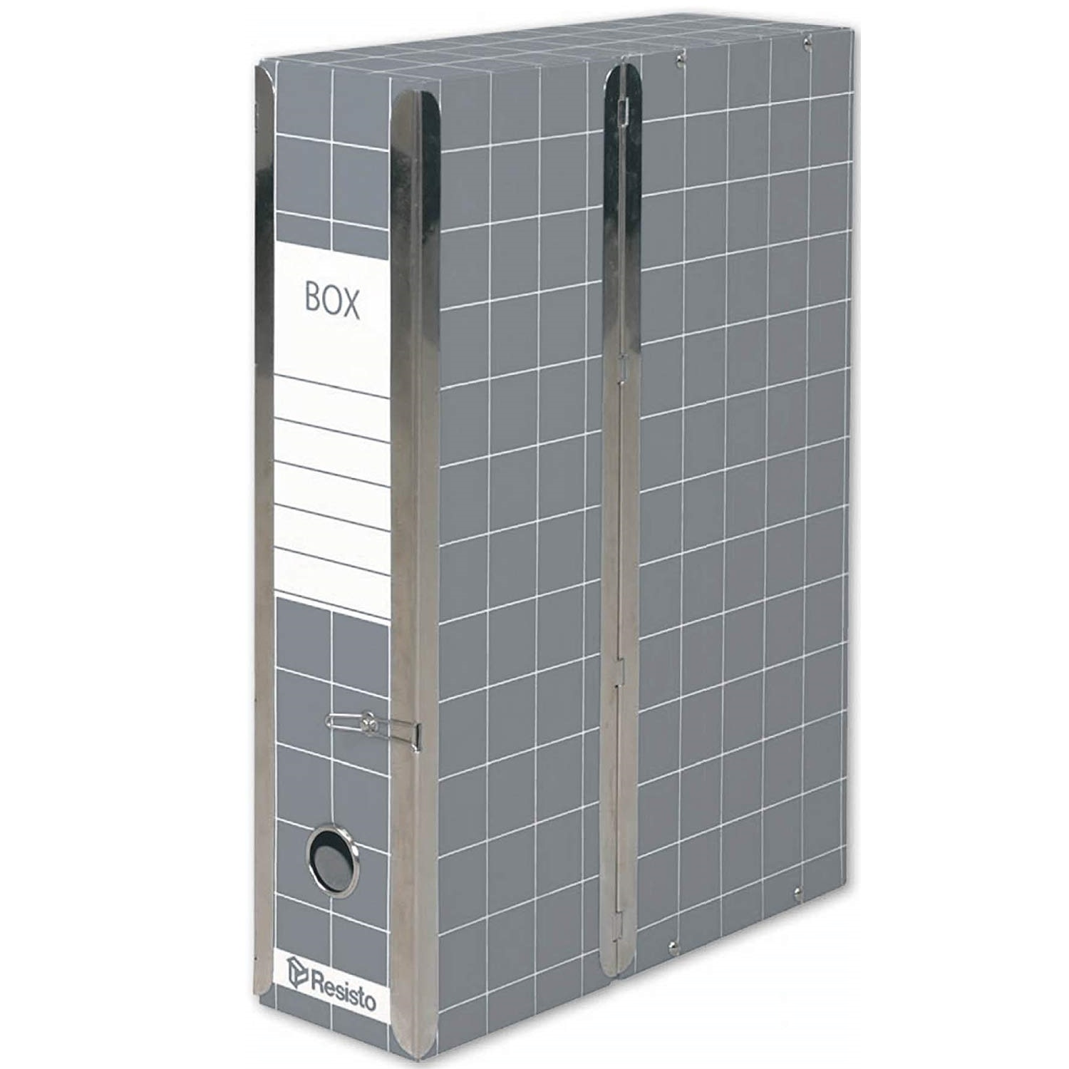 Scatola con cerniera Box 1 Resisto - 28x35x8,5 cm - 9 cm - Grigio -0 - Loveoffice