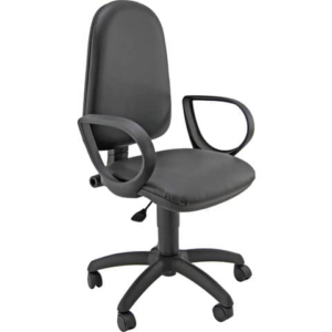 Sedia da ufficio eco-smart JUPITER UNISIT - Ecopelle - Nera - Braccioli opzionali-0