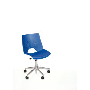 sedia girevole blu in plastica di Unisit