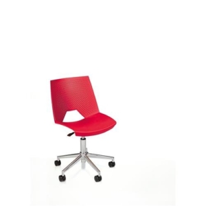 sedia da attesa rossa in plastica di Unisit